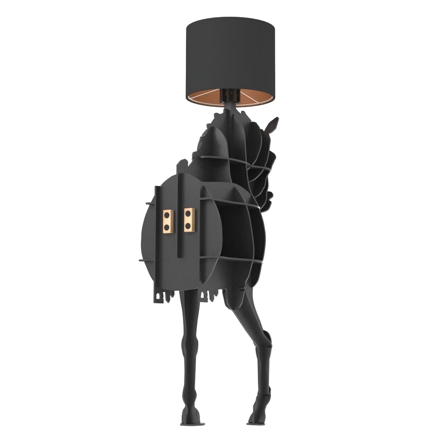 Tete Horse Floor Lamp - Black Equine Sculptural Floor Light | Tall Modern Animal Silhouette Standing Lamp