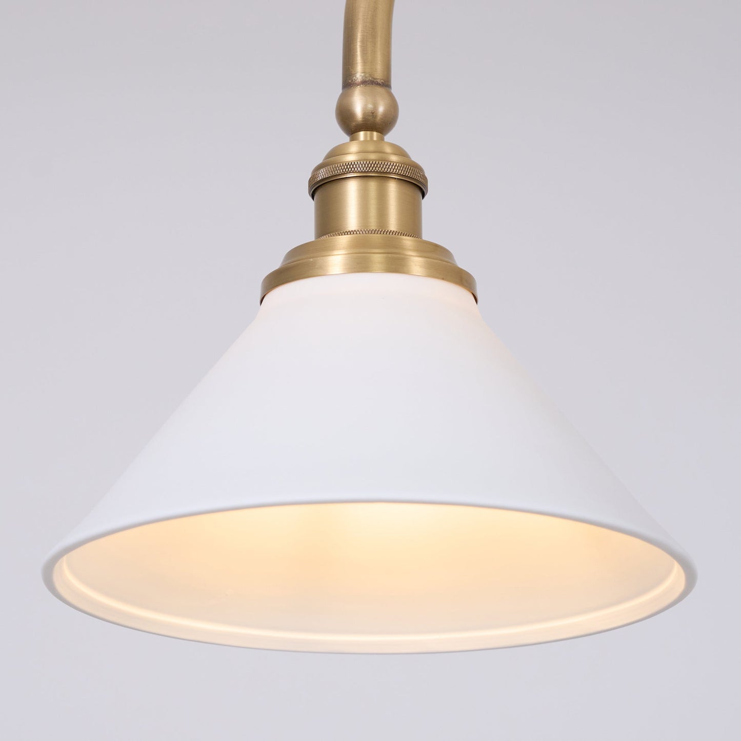Thetford Pendant Light - Solid Brass 2-Head Linear Chandelier | Ceramic & Aluminum Island Pendant