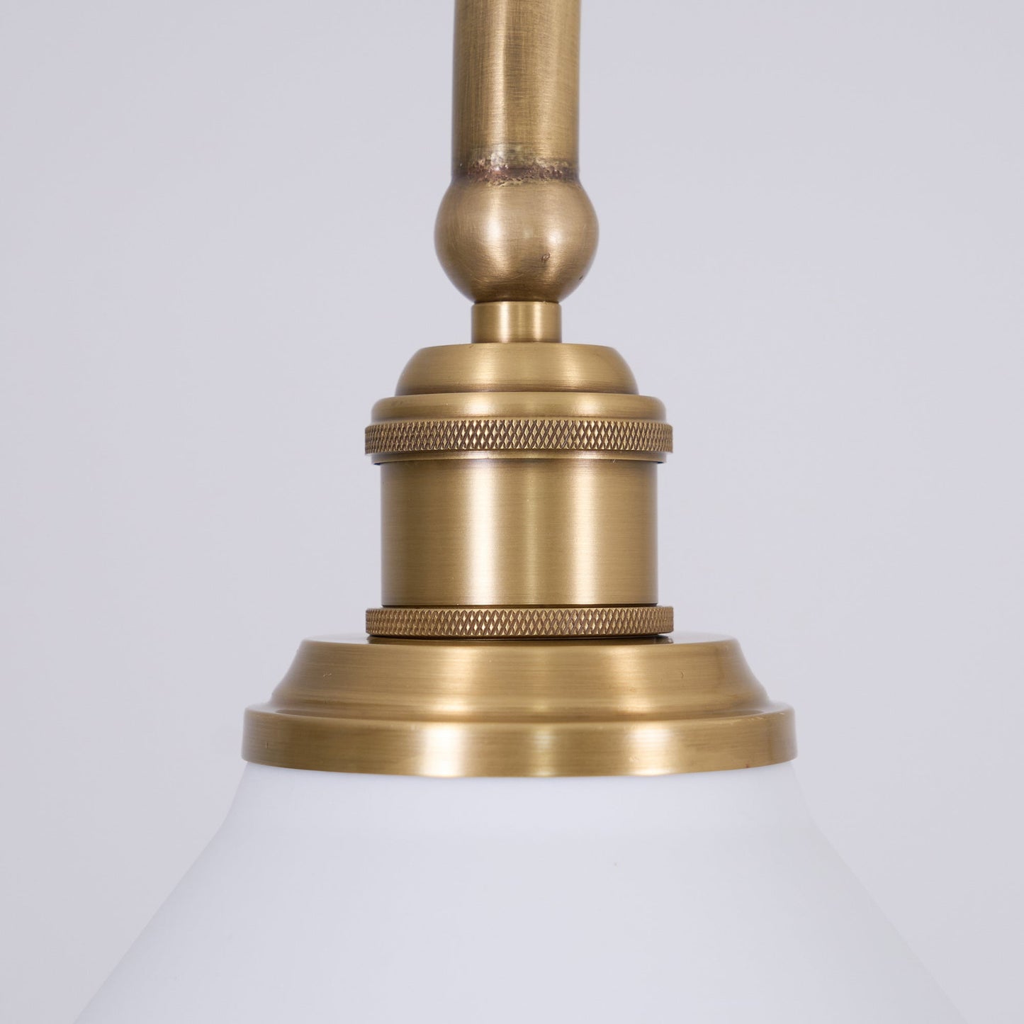 Thetford Pendant Light - Solid Brass 2-Head Linear Chandelier | Ceramic & Aluminum Island Pendant