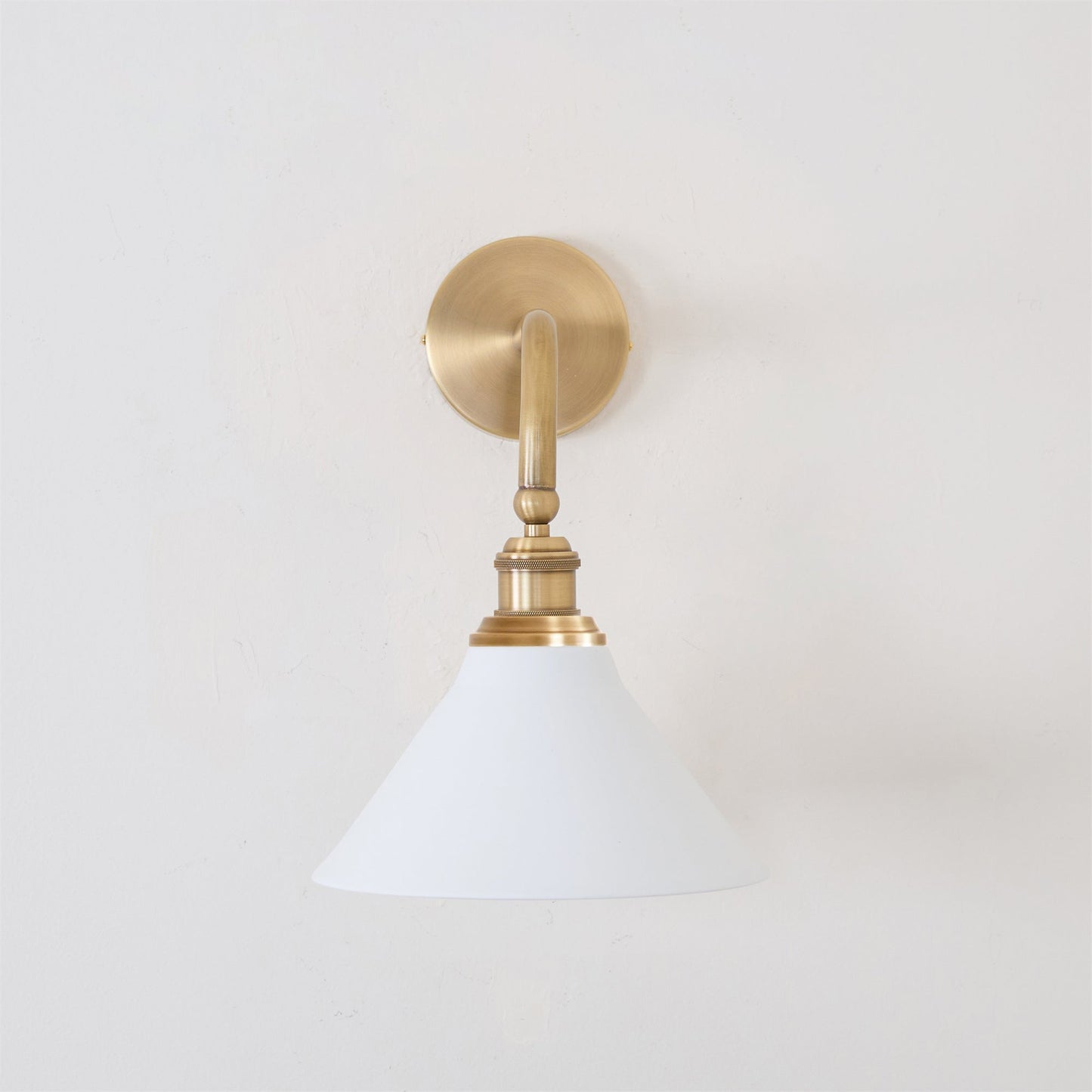 Thetford Wall Lamp - Classic Tapered Parasol Brass Wall Sconce | Vintage Bedside & Vanity Light