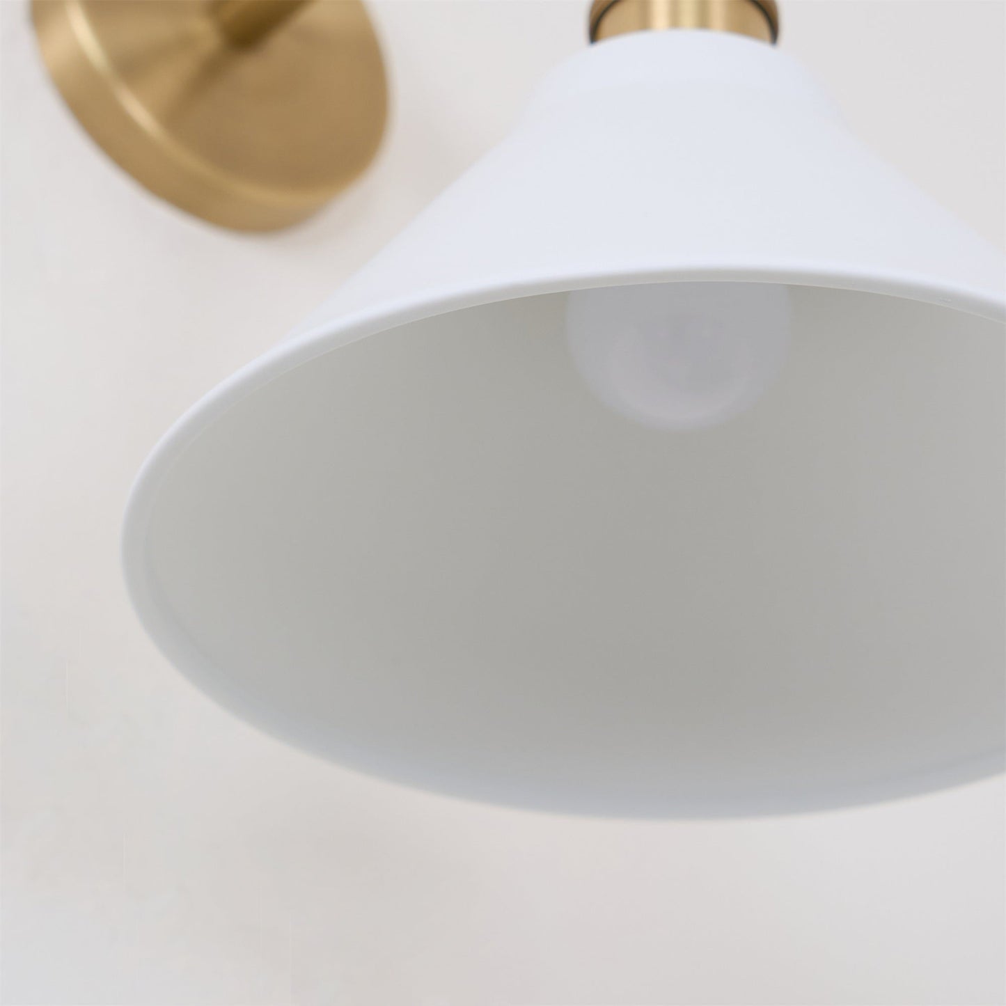 Thetford Wall Lamp - Classic Tapered Parasol Brass Wall Sconce | Vintage Bedside & Vanity Light