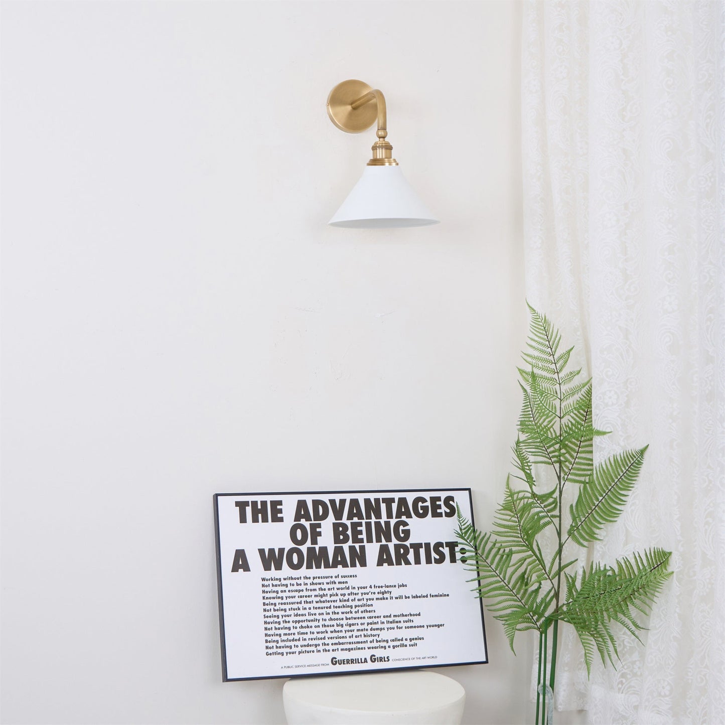 Thetford Wall Lamp - Classic Tapered Parasol Brass Wall Sconce | Vintage Bedside & Vanity Light