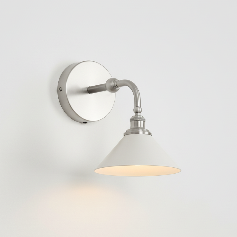 Thetford Wall Sconce - Classic Tapered Shade Brass Wall Light | Single & Dual Head Vanity Sconce