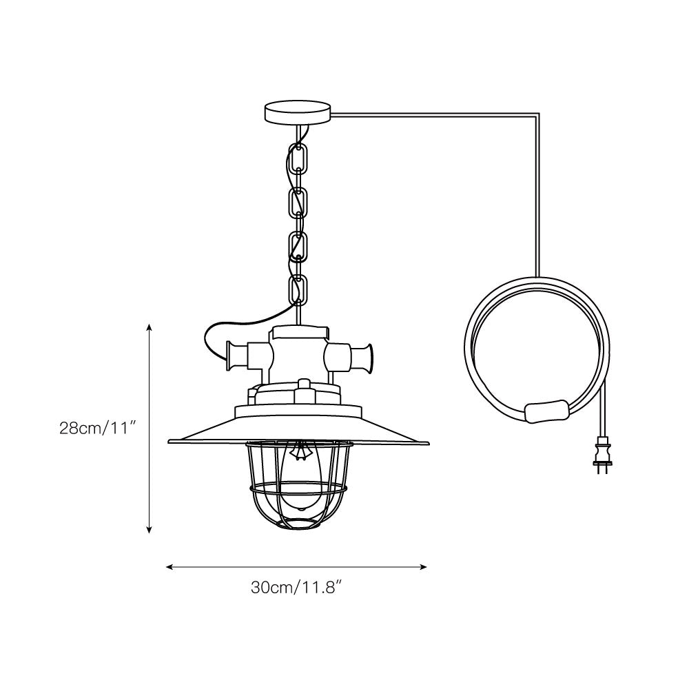 Thorlux Green Swag Light - 1930s Vintage Industrial Pendant | Plug-and-Hang Kitchen & Commercial Light