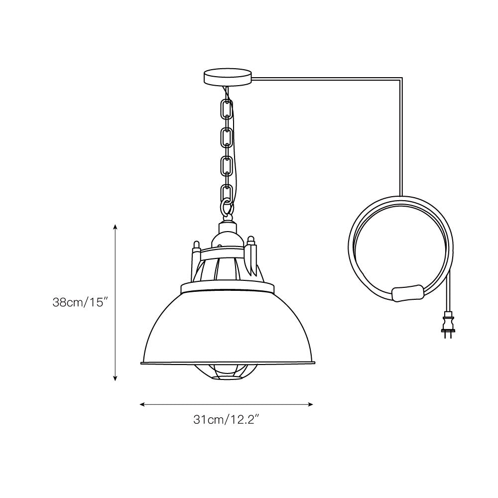 Thorlux Green Swag Light - 1930s Vintage Industrial Pendant | Plug-and-Hang Kitchen & Commercial Light