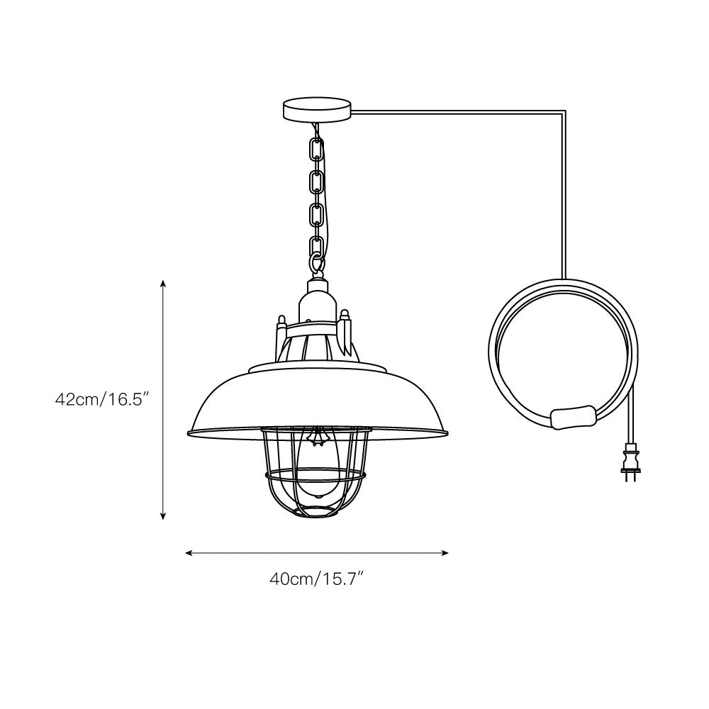 Thorlux Green Swag Light - 1930s Vintage Industrial Pendant | Plug-and-Hang Kitchen & Commercial Light
