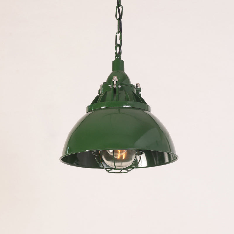 Thorlux Green Pendant Light - 1930s Factory Style Industrial Chandelier | Hardwired Kitchen & Commercial Light