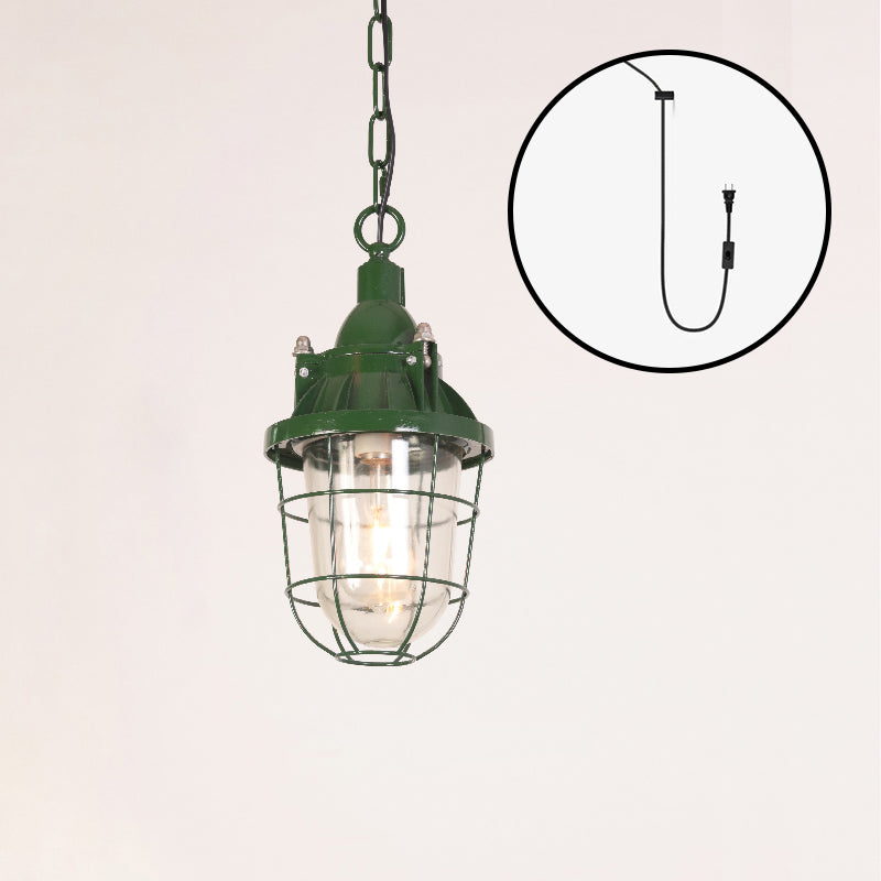 Thorlux Green Swag Light - 1930s Vintage Industrial Pendant | Plug-and-Hang Kitchen & Commercial Light