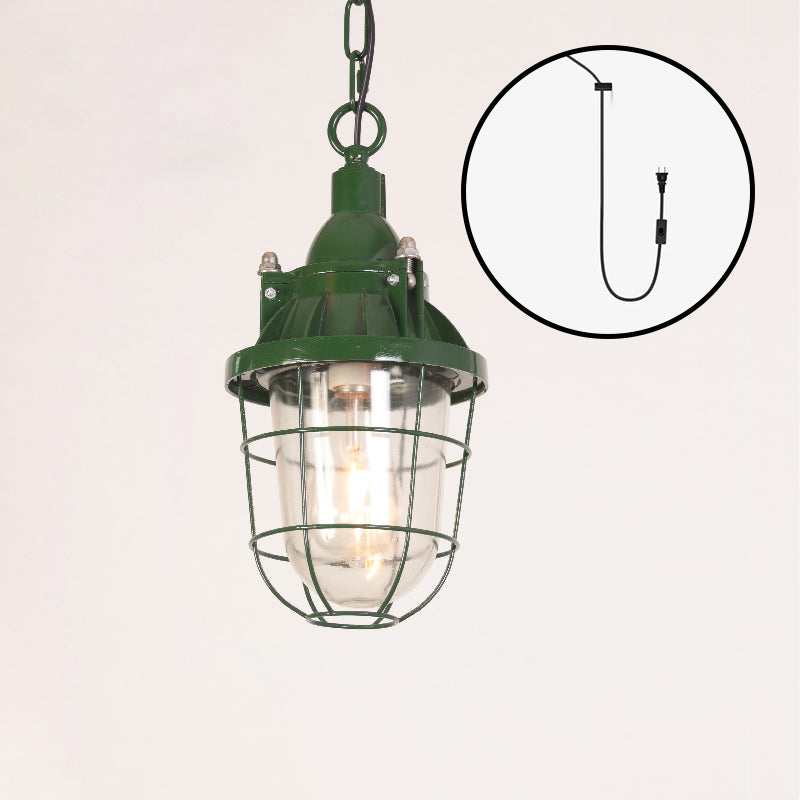 Thorlux Green Swag Light - 1930s Vintage Industrial Pendant | Plug-and-Hang Kitchen & Commercial Light