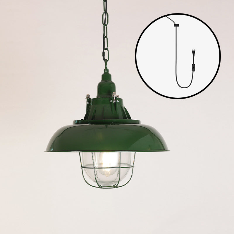 Thorlux Green Swag Light - 1930s Vintage Industrial Pendant | Plug-and-Hang Kitchen & Commercial Light
