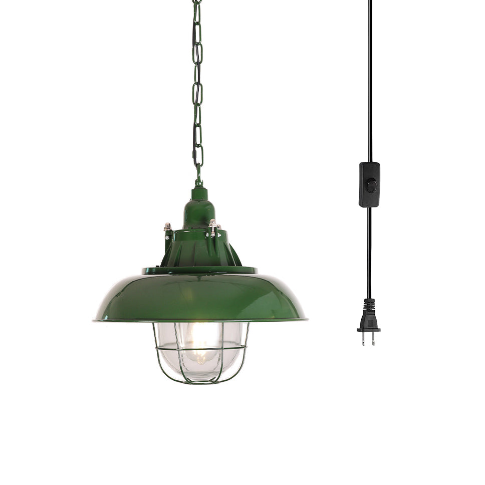 Thorlux Green Swag Light - 1930s Vintage Industrial Pendant | Plug-and-Hang Kitchen & Commercial Light