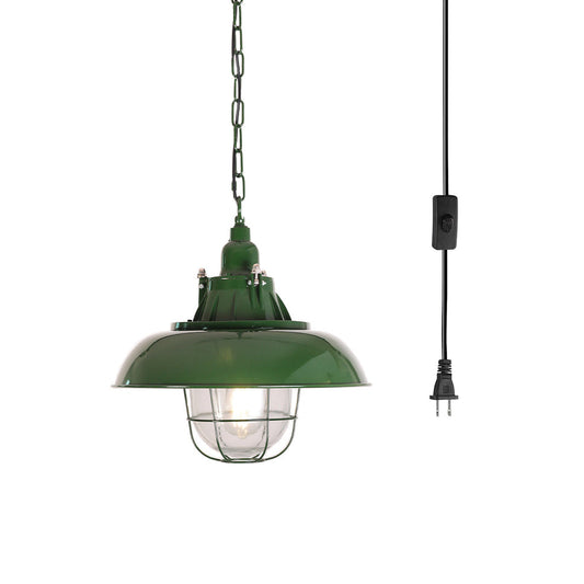 Thorlux Green Swag Light - 1930s Vintage Industrial Pendant | Plug-and-Hang Kitchen & Commercial Light
