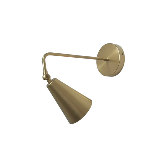Tilt Cone Wall Lamp - Handcrafted Solid Brass Adjustable Wall Sconce | Cone Swivel Task Light