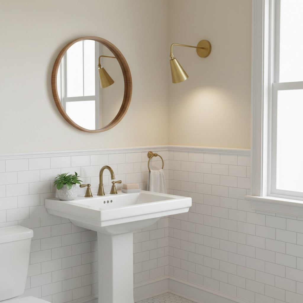 Tilt Cone Wall Lamp - Handcrafted Solid Brass Adjustable Wall Sconce | Cone Swivel Task Light