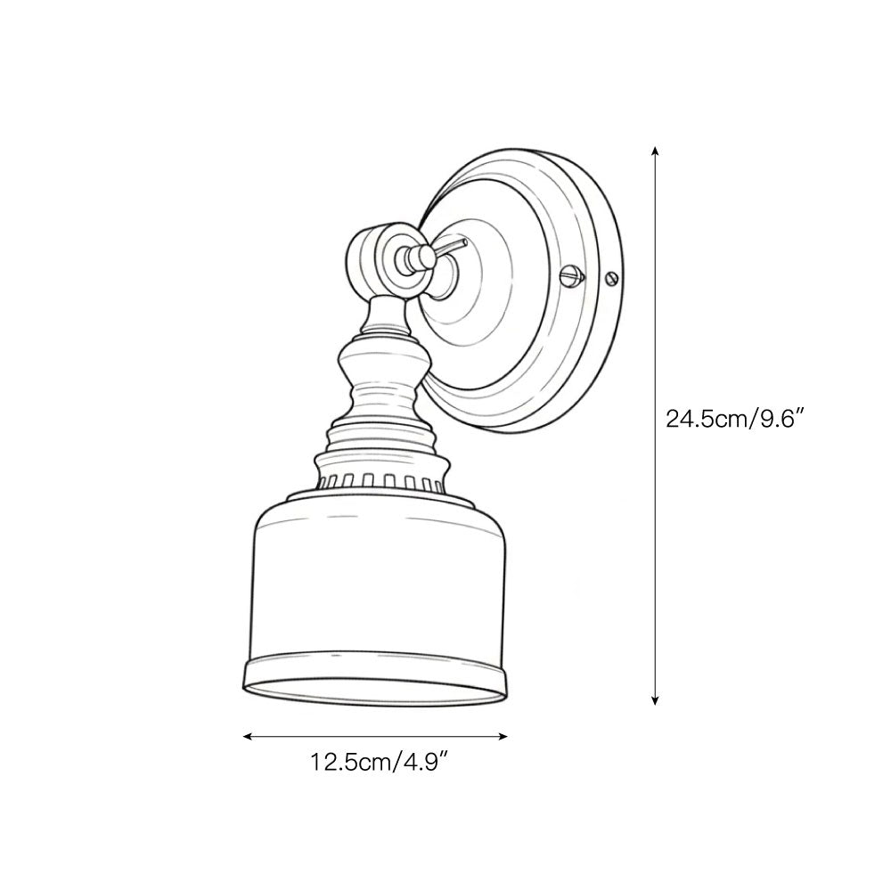 Timarron Wall Lamp - Antique Brass Vintage Industrial Sconce | Modern Task & Accent Light
