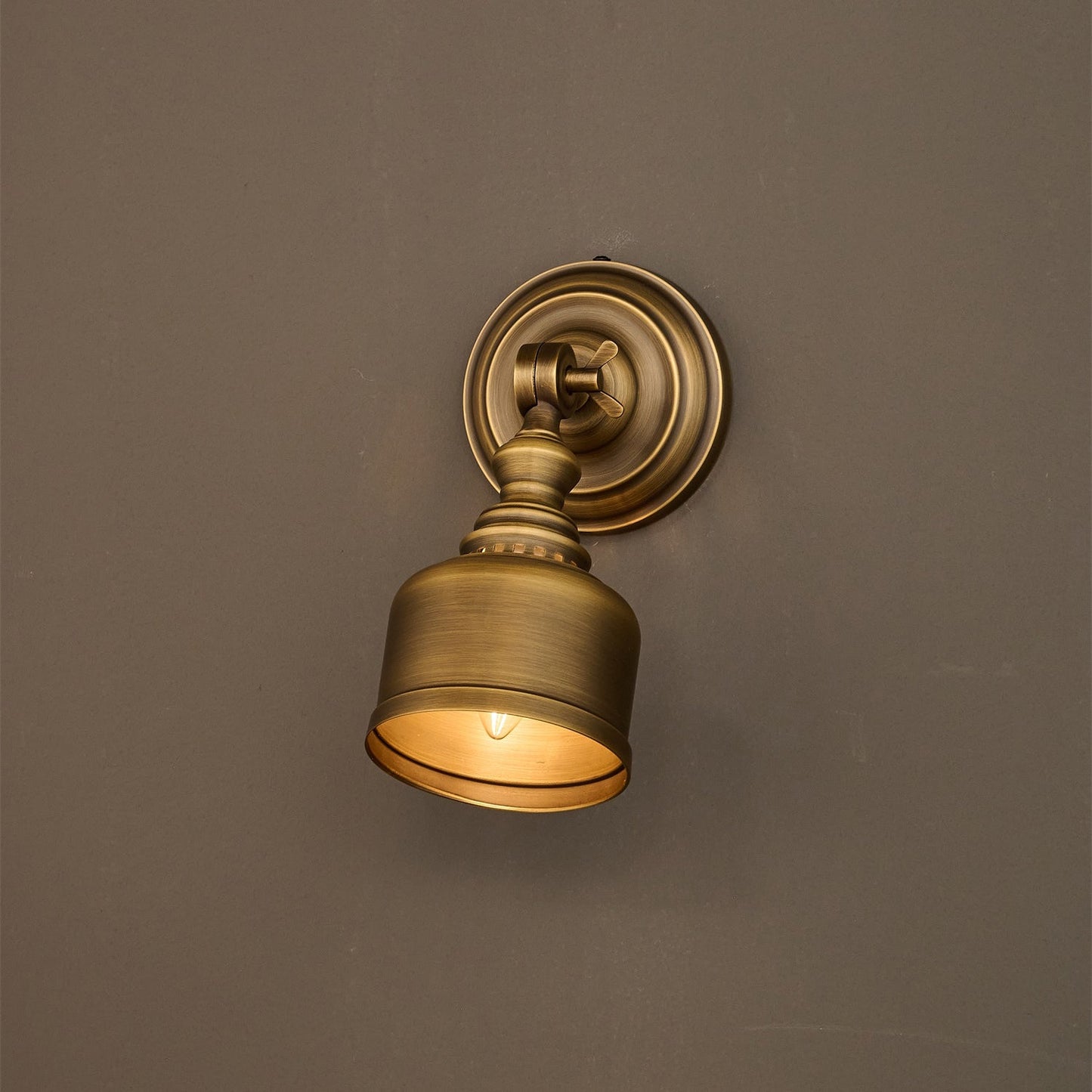 Timarron Wall Lamp - Antique Brass Vintage Industrial Sconce | Modern Task & Accent Light