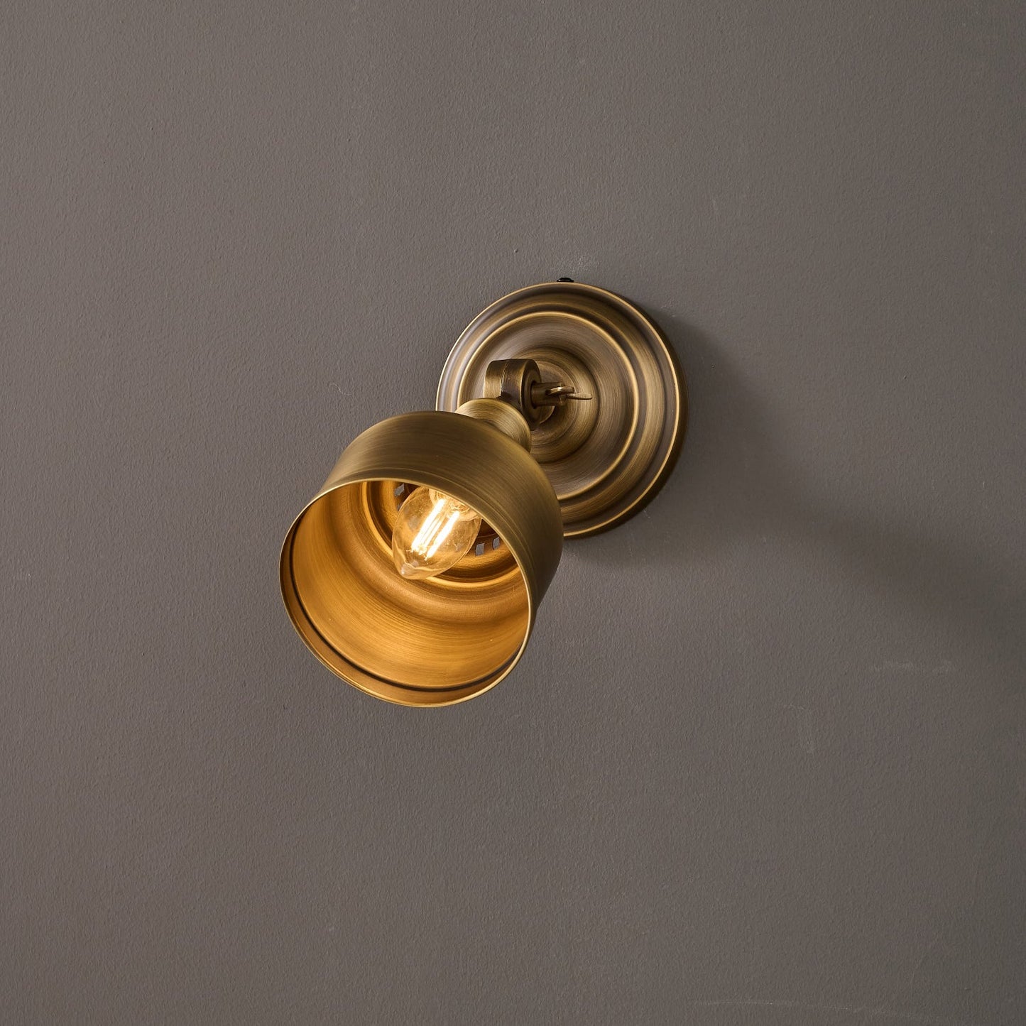 Timarron Wall Lamp - Antique Brass Vintage Industrial Sconce | Modern Task & Accent Light