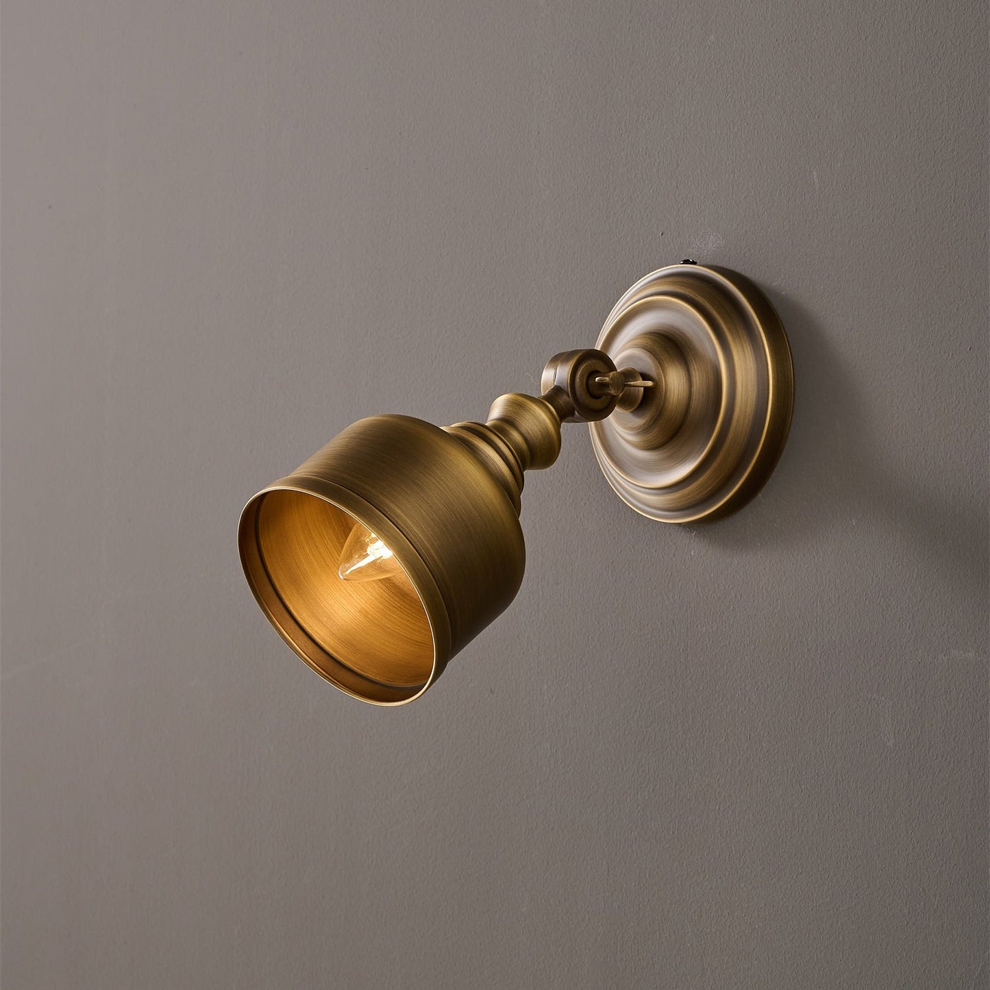 Timarron Wall Lamp - Antique Brass Vintage Industrial Sconce | Modern Task & Accent Light