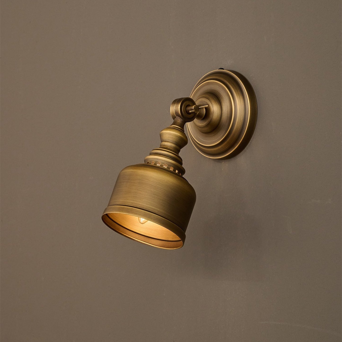 Timarron Wall Lamp - Antique Brass Vintage Industrial Sconce | Modern Task & Accent Light