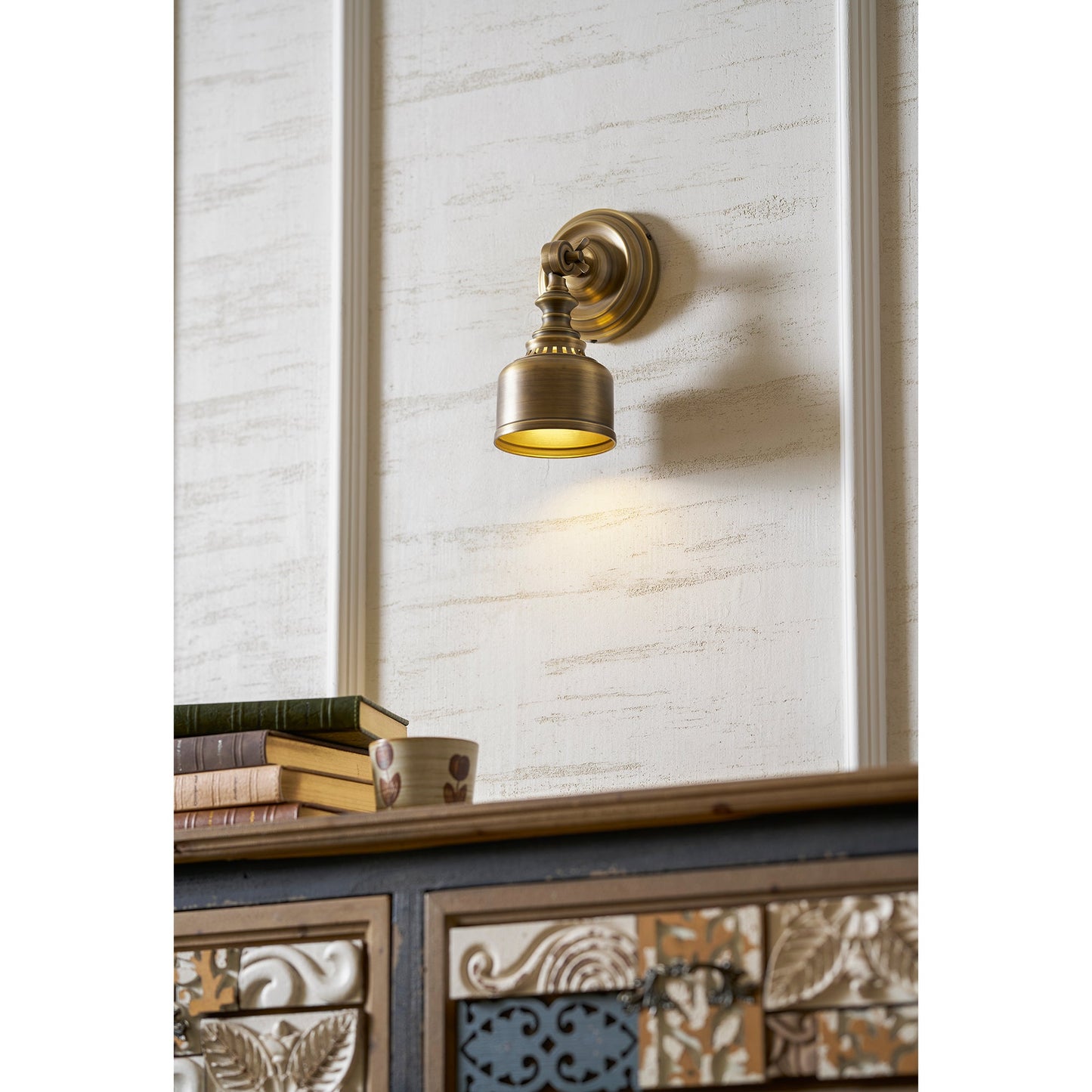Timarron Wall Lamp - Antique Brass Vintage Industrial Sconce | Modern Task & Accent Light