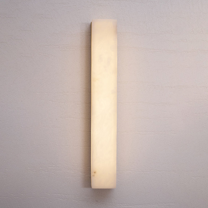 Timeless Alabaster Wall Lamp - Natural Stone Sconce | Modern Brass & Integrated LED Wall Light