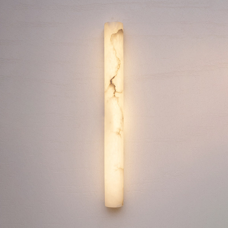 Timeless Alabaster Wall Lamp - Natural Stone Sconce | Modern Brass & Integrated LED Wall Light
