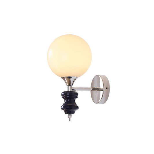 Timeless Home Conor Sconce - Modern Reversible Glass Globe Wall Sconce | Up/Down E26/E27 Vanity & Accent Light