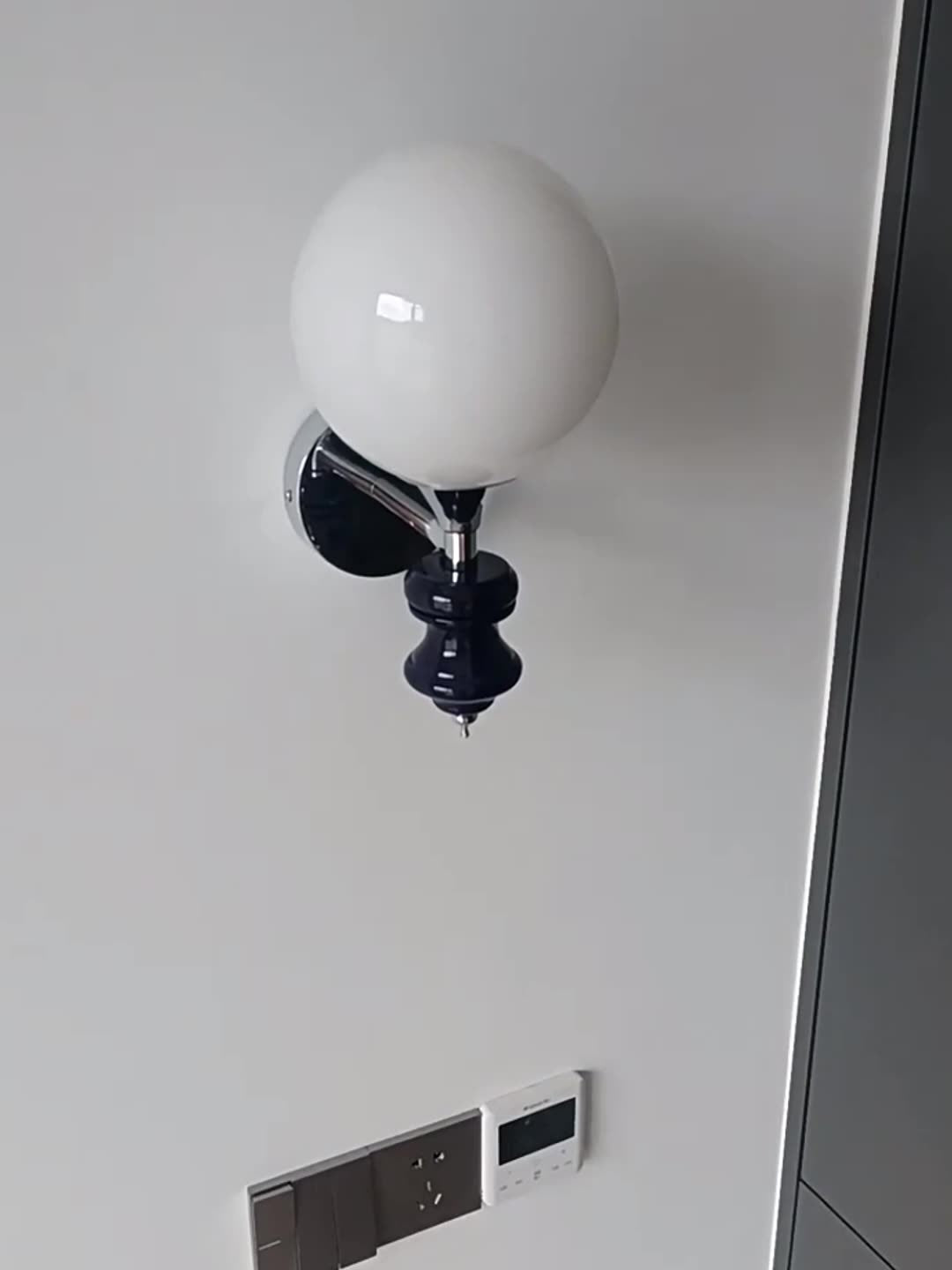 Timeless Home Conor Sconce - Modern Reversible Glass Globe Wall Sconce | Up/Down E26/E27 Vanity & Accent Light