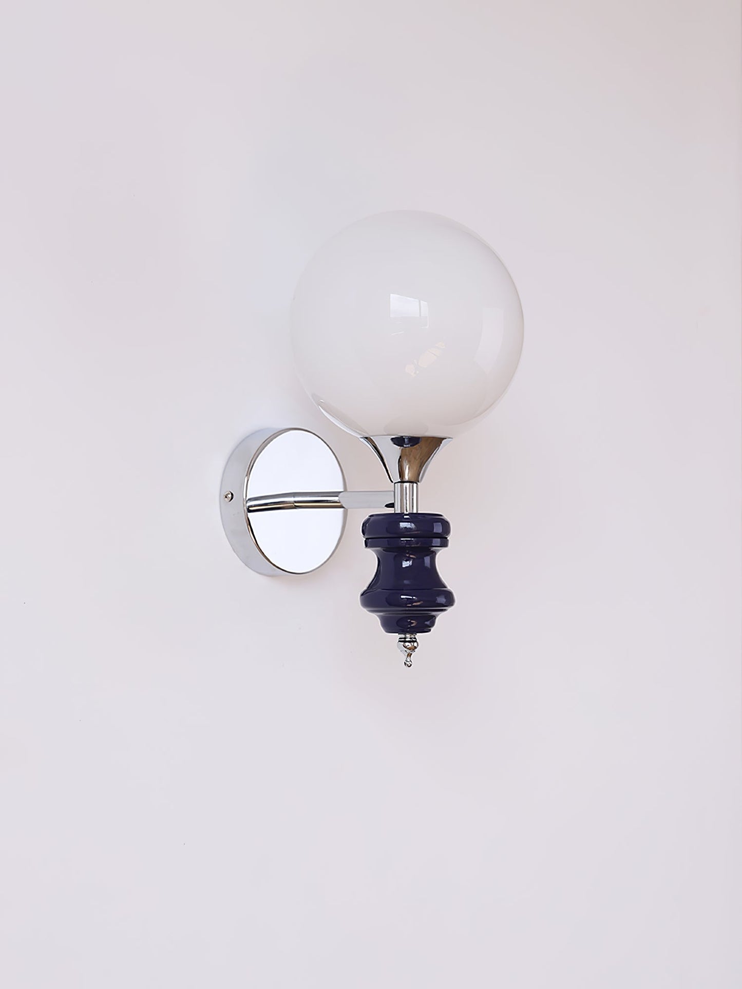 Timeless Home Conor Sconce - Modern Reversible Glass Globe Wall Sconce | Up/Down E26/E27 Vanity & Accent Light