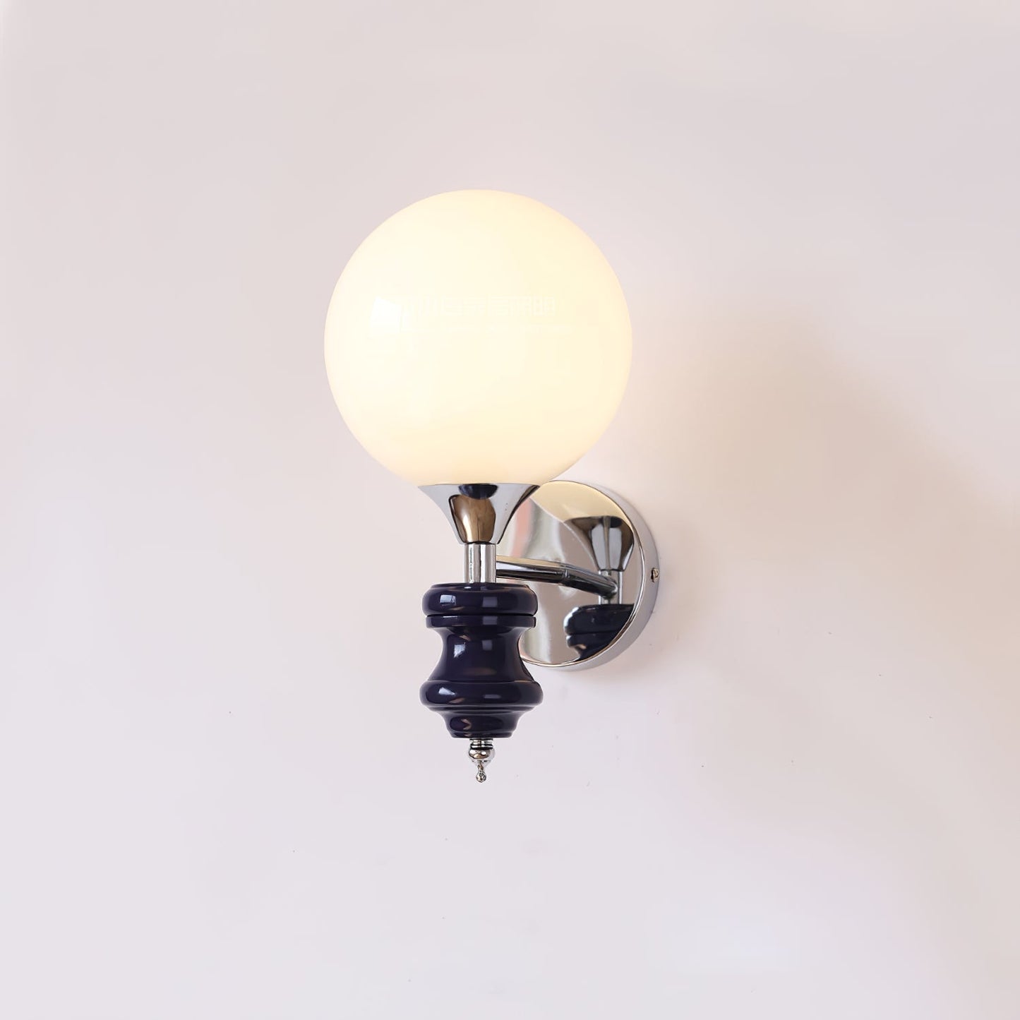 Timeless Home Conor Sconce - Modern Reversible Glass Globe Wall Sconce | Up/Down E26/E27 Vanity & Accent Light