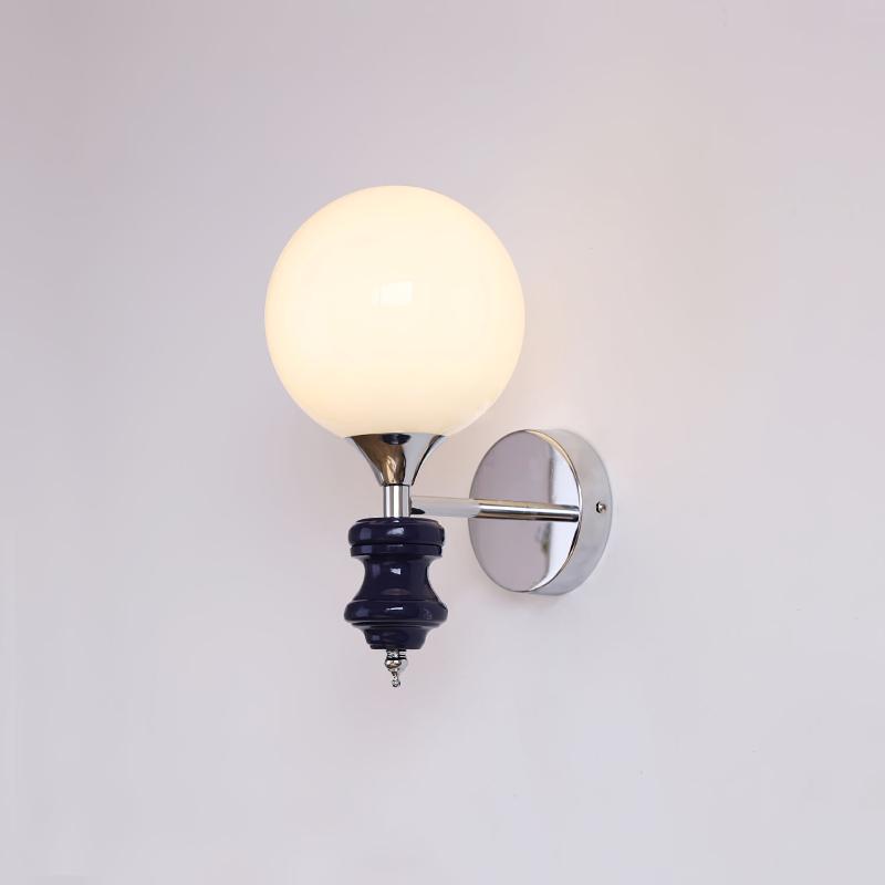 Timeless Home Conor Sconce - Modern Reversible Glass Globe Wall Sconce | Up/Down E26/E27 Vanity & Accent Light