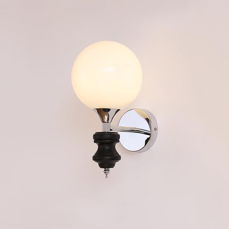 Timeless Home Conor Sconce - Modern Reversible Glass Globe Wall Sconce | Up/Down E26/E27 Vanity & Accent Light