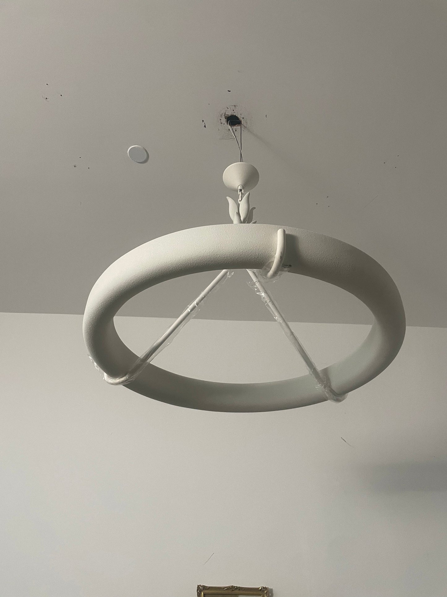 Tinsley Plaster Chandelier - Sculptural White Plaster Pendant Light | Modern Chic Minimalist LED Chandelier