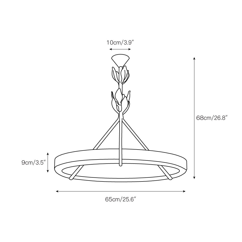 Tinsley Plaster Chandelier - Sculptural White Plaster Pendant Light | Modern Chic Minimalist LED Chandelier