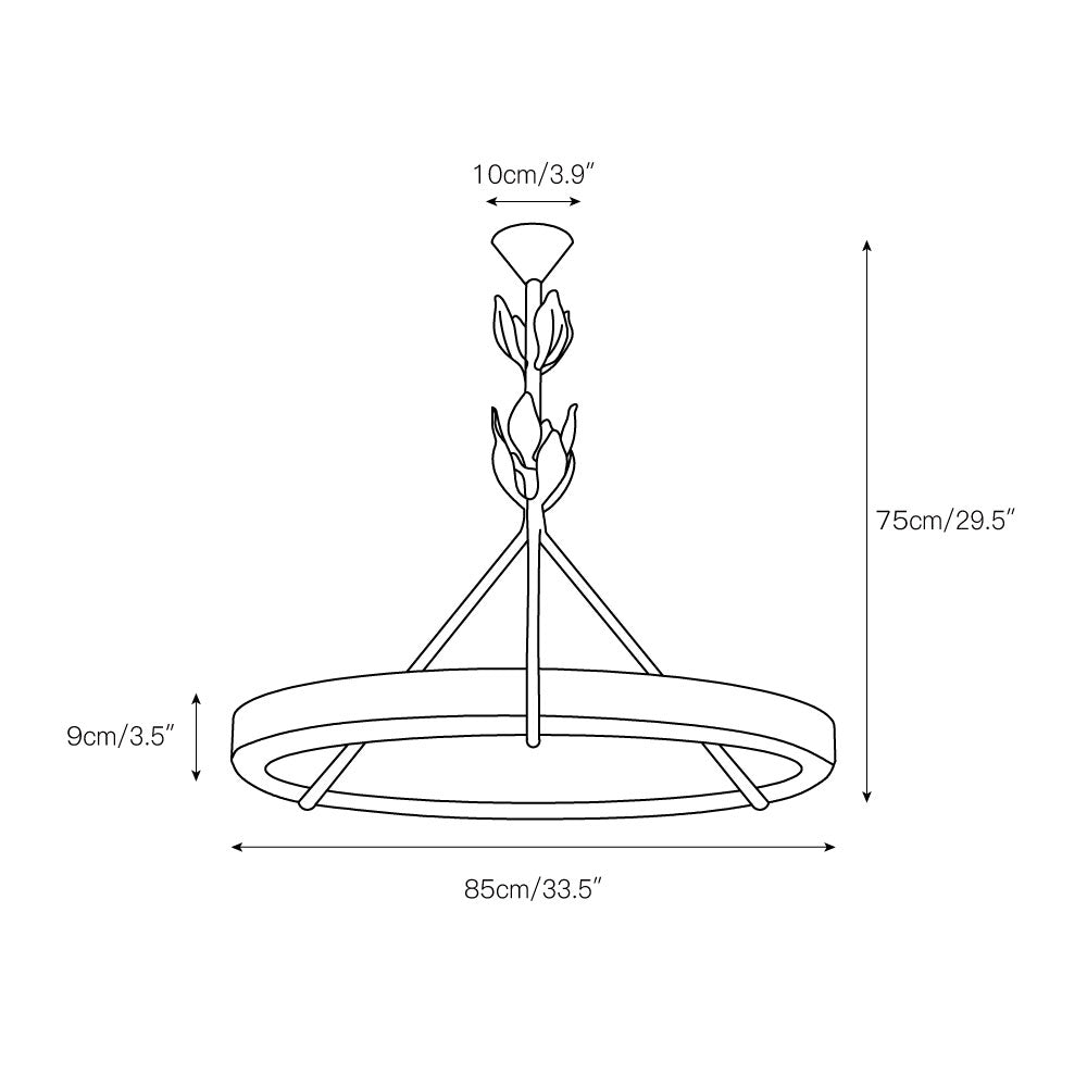 Tinsley Plaster Chandelier - Sculptural White Plaster Pendant Light | Modern Chic Minimalist LED Chandelier