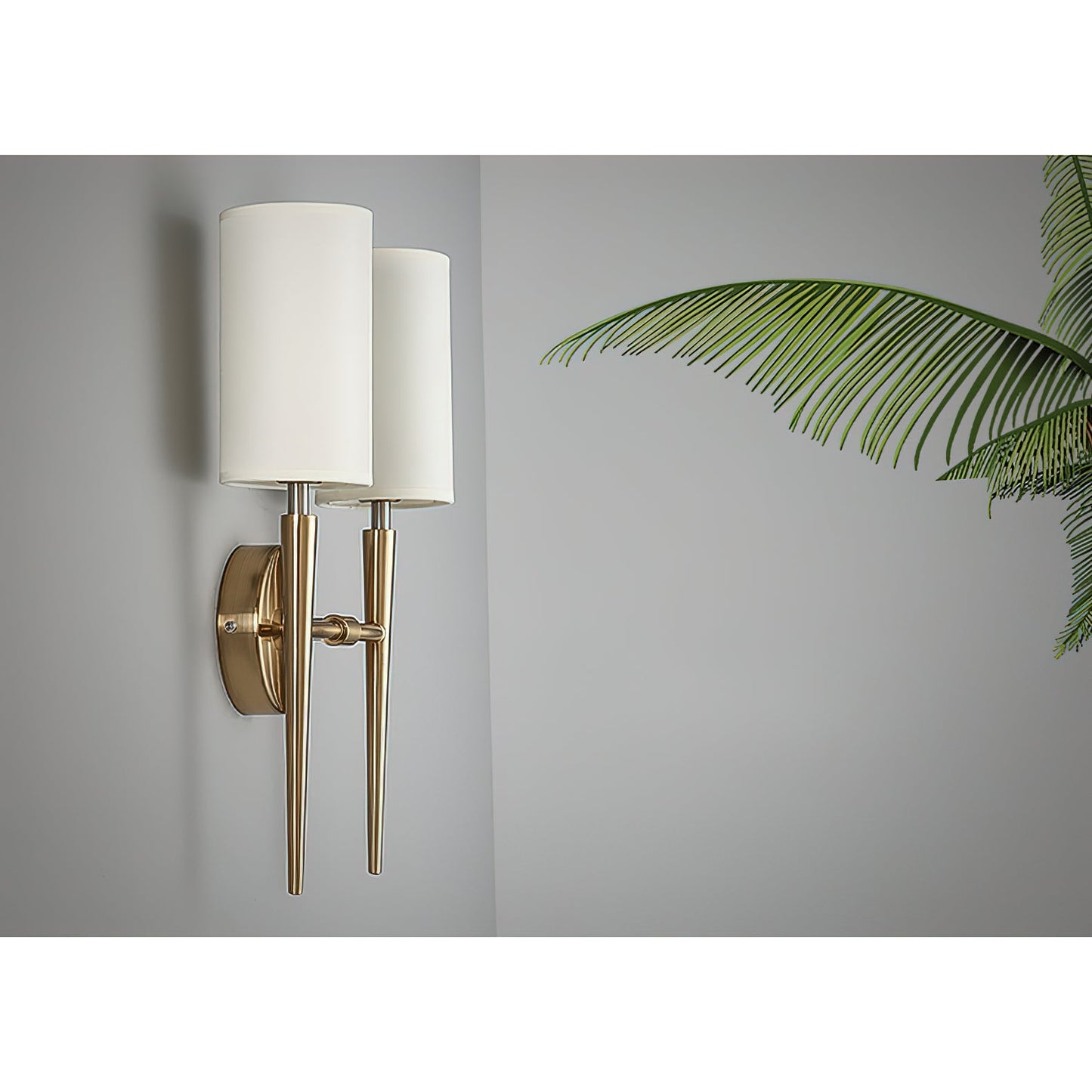 Tioga Wall Lamp - Mid-Century Modern Brass Wall Sconce | Vintage Vanity & Bedside Light