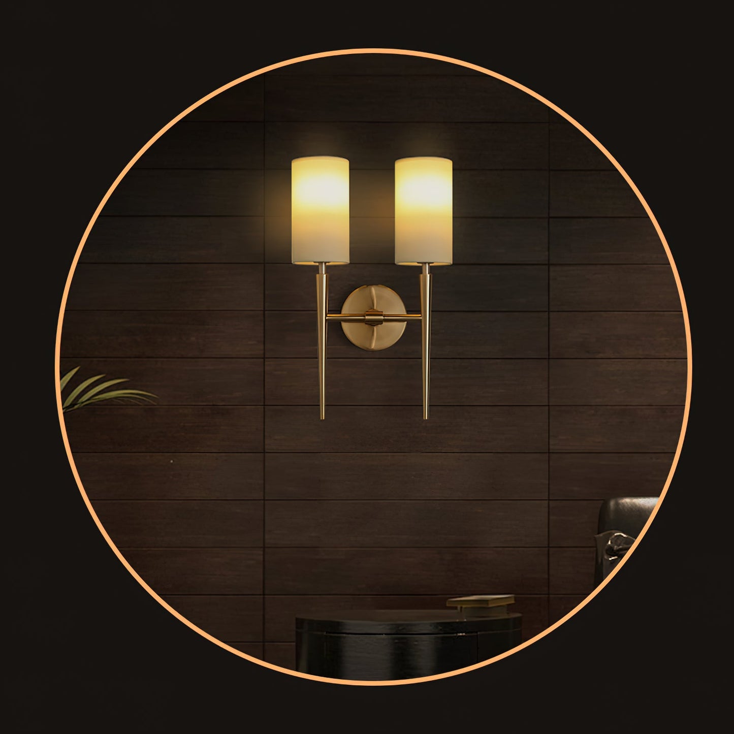 Tioga Wall Lamp - Mid-Century Modern Brass Wall Sconce | Vintage Vanity & Bedside Light