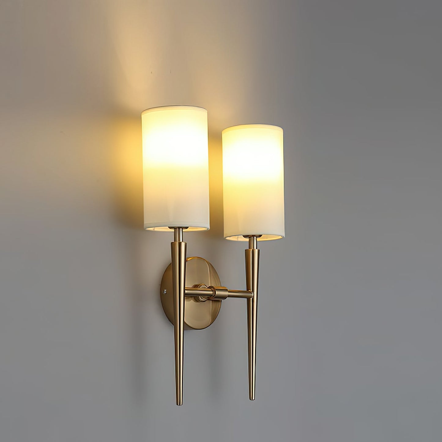 Tioga Wall Lamp - Mid-Century Modern Brass Wall Sconce | Vintage Vanity & Bedside Light
