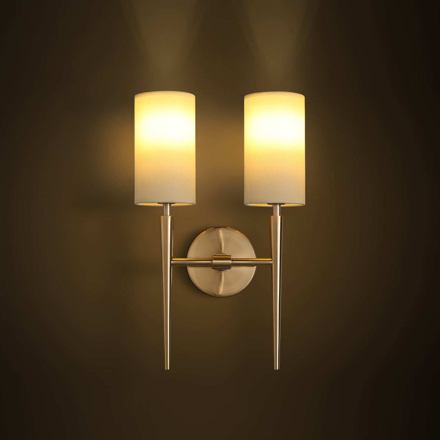 Tioga Wall Lamp - Mid-Century Modern Brass Wall Sconce | Vintage Vanity & Bedside Light