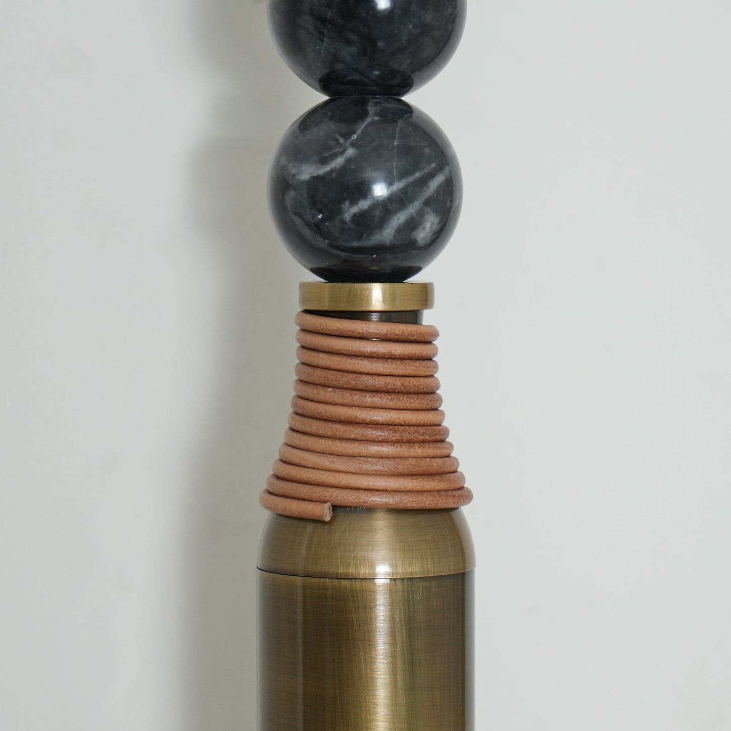 Toam Wall Lamp - Solid Brass & Natural Marble Wall Sconce | One-of-a-Kind Hardwired E26/E27 Light