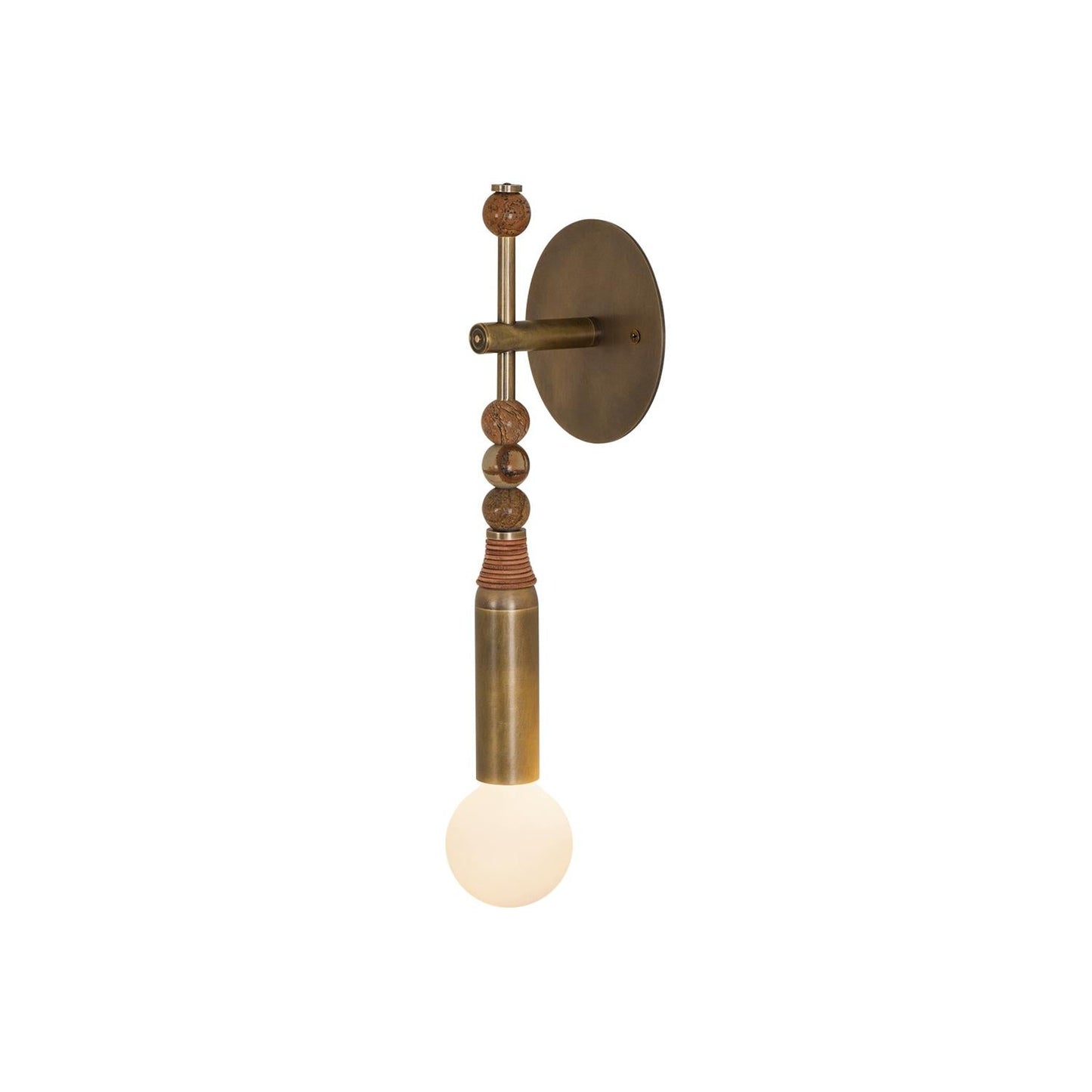 Toam Wall Lamp - Solid Brass & Natural Marble Wall Sconce | One-of-a-Kind Hardwired E26/E27 Light