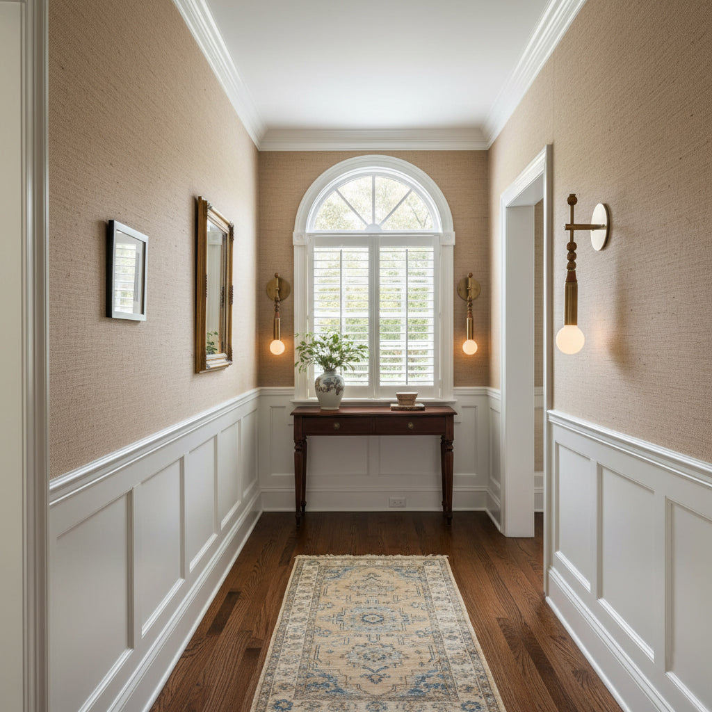 Toam Wall Lamp - Solid Brass & Natural Marble Wall Sconce | One-of-a-Kind Hardwired E26/E27 Light