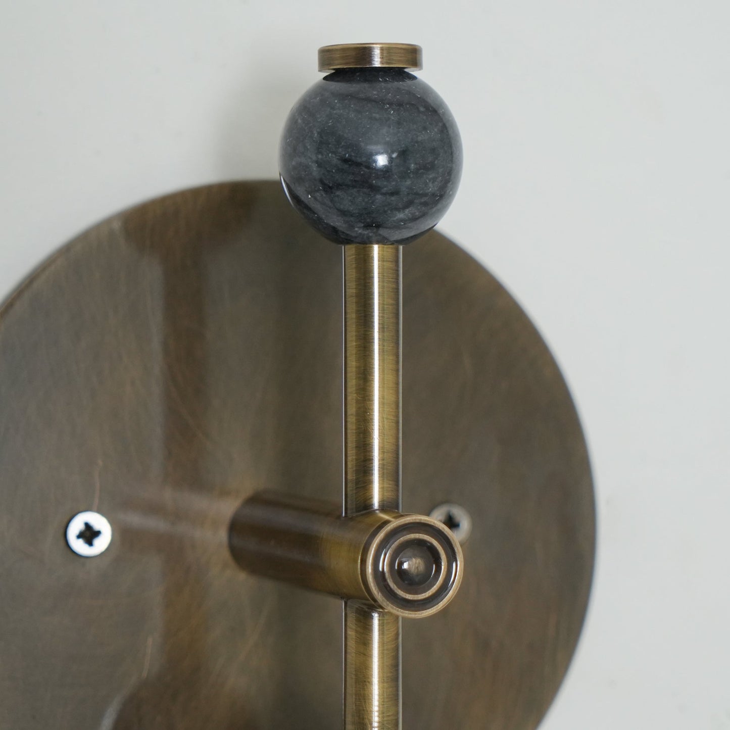 Toam Wall Lamp - Solid Brass & Natural Marble Wall Sconce | One-of-a-Kind Hardwired E26/E27 Light