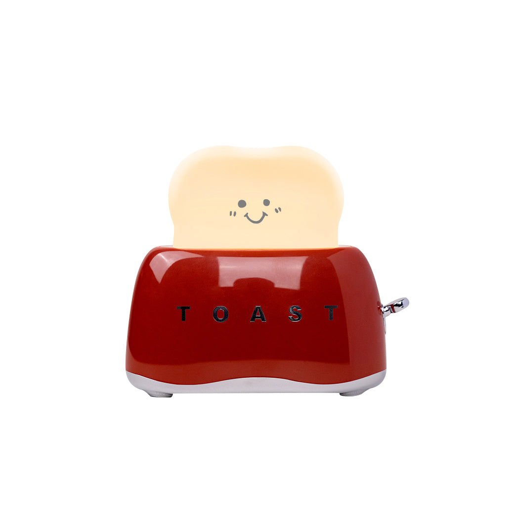 Toaster Table Lamp (Built-in Battery) - Rechargeable Mini Bread Maker Night Light | Cordless Dimmable Desk Lamp