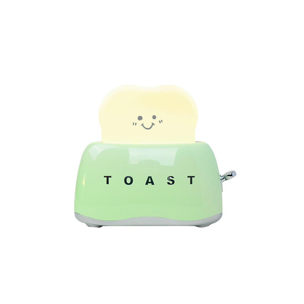 Toaster Table Lamp (Built-in Battery) - Rechargeable Mini Bread Maker Night Light | Cordless Dimmable Desk Lamp