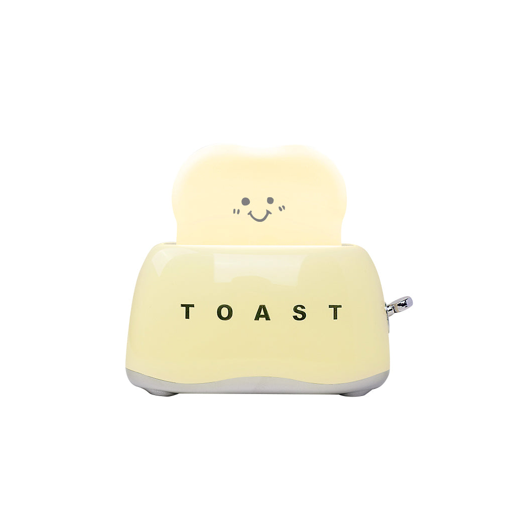 Toaster Table Lamp (Built-in Battery) - Rechargeable Mini Bread Maker Night Light | Cordless Dimmable Desk Lamp