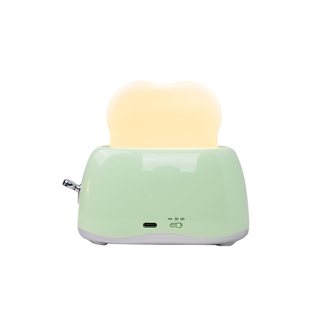 Toaster Table Lamp (Built-in Battery) - Rechargeable Mini Bread Maker Night Light | Cordless Dimmable Desk Lamp