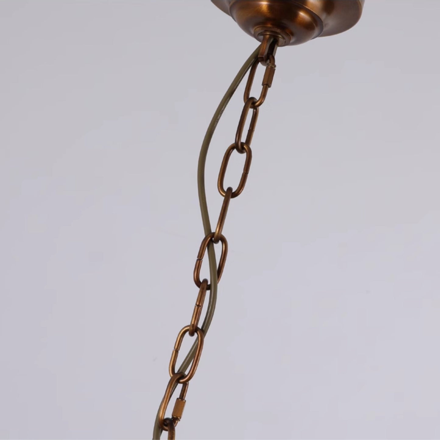 Tofty Chandelier - Classic Brass & Linen Fabric Lamp | Traditional Candelabra Pendant Light