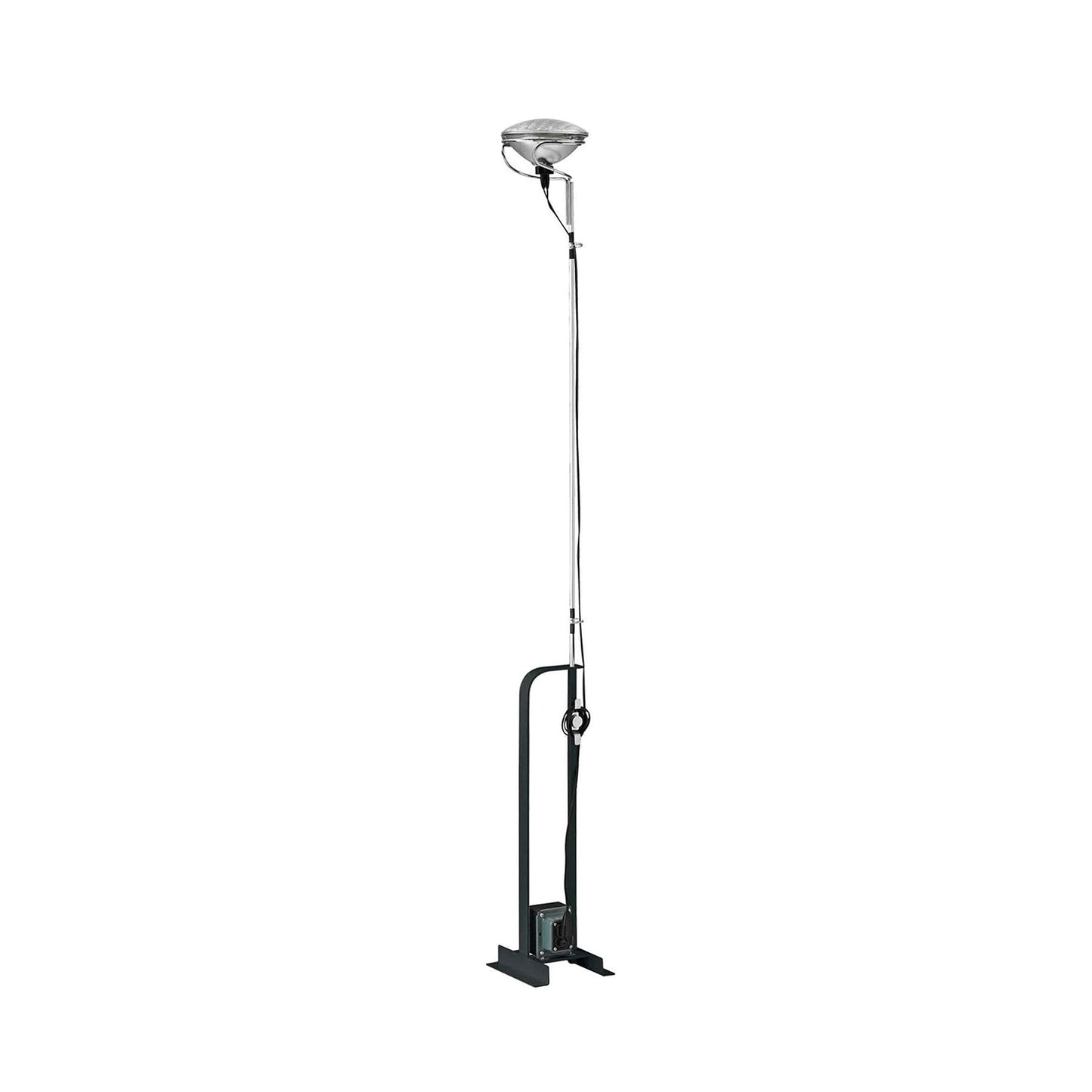 Toio Floor Lamp - Telescopic Stainless Steel & Iron Base Standing Lamp | Industrial Ready-Made Floor Light