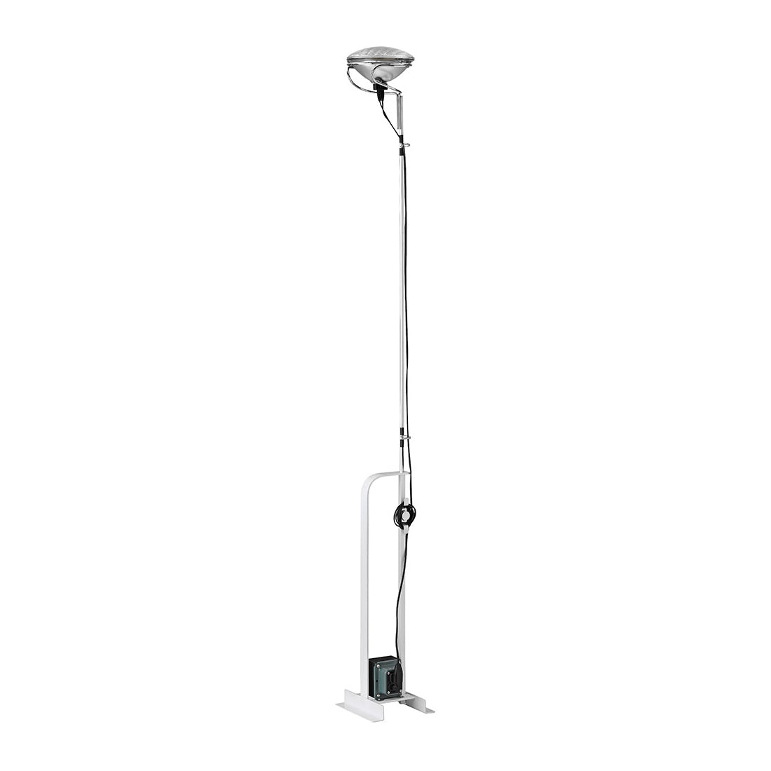 Toio Floor Lamp - Telescopic Stainless Steel & Iron Base Standing Lamp | Industrial Ready-Made Floor Light